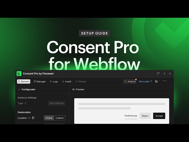 How to set up Cookie Consent in Webflow with Consent Pro