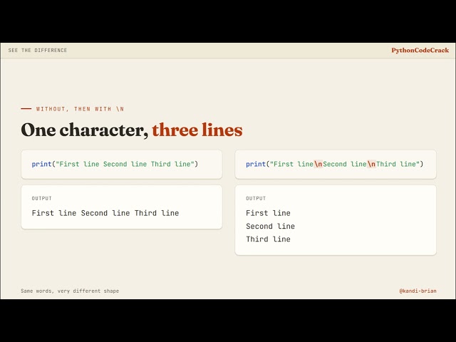 Python Escape Characters: Master \n and \t for Clean, Professional Output #pythonforbeginner