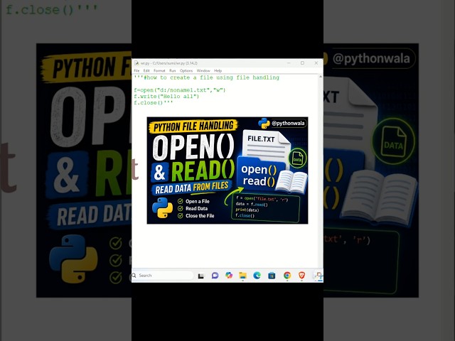 Struggling with Python Files? Watch This! read💡 #python #codinglife