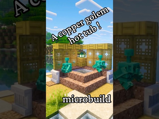A copper golem hot tub! #minecraft