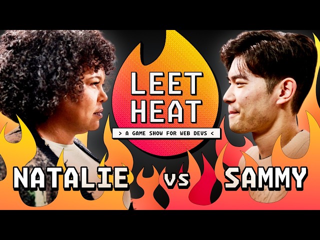 Dev game show with hot sauce penalties for wrong answers (Natalie vs Sammy, Leet Heat S1.E5)