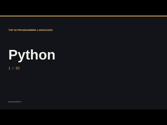 Top 20 Programming Languages: Python
