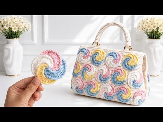 How to Make a Stunning Swirl Motif Bag | Easy Crochet Tutorial for Beginners