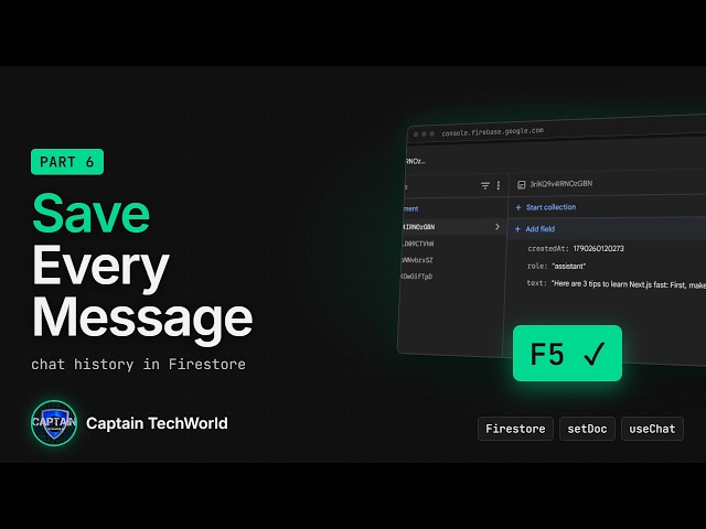 Build an AI Chatbot in Next.js + Firebase Chat History | Part 6