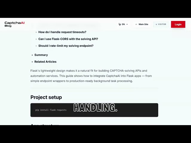 CAPTCHA Handling in Flask: A Practical CaptchaAI Checklist