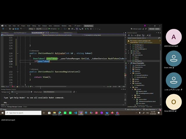 ASP.NET Core Web MVC Session 19 (Activate Action | Validate Token | Activation Message And TempData)