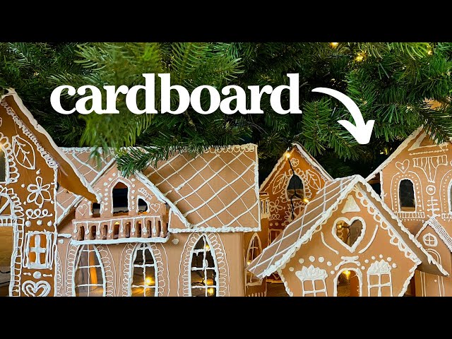 Gingerbread house 🎄 christmas village made from cardboard!