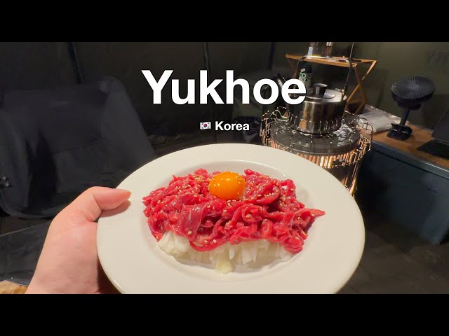 🇰🇷 The perfect Buchon Yukhoe (michelin Yukhoe sushi, beef tartare, gwangjang market, asmr udttv)