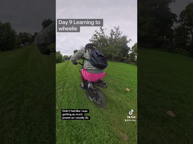 Day 9 Learning To Wheelie… Where Did My Power Go?! 😭🏍️