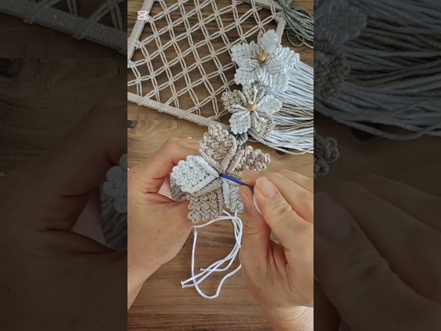 From Cord to Flower 🌸 Making a Macrame Flower for a Photo Frame | DIY Macrame