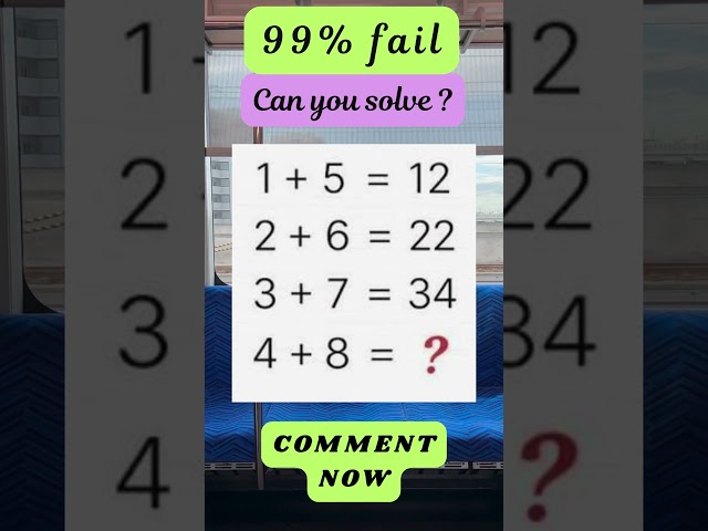 Only A Genius Can Solve This! ⚡ #iq #math #shorts