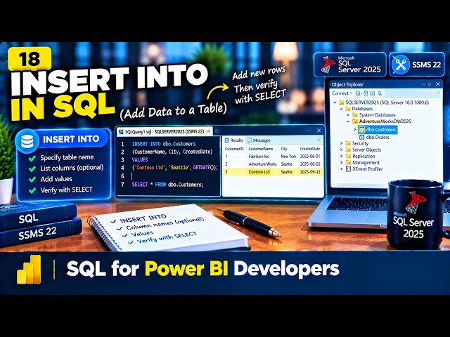 How to Insert Data in SQL 🤔 #sqlserver #ssms #powerbi #SQLTutorial Video 18/30