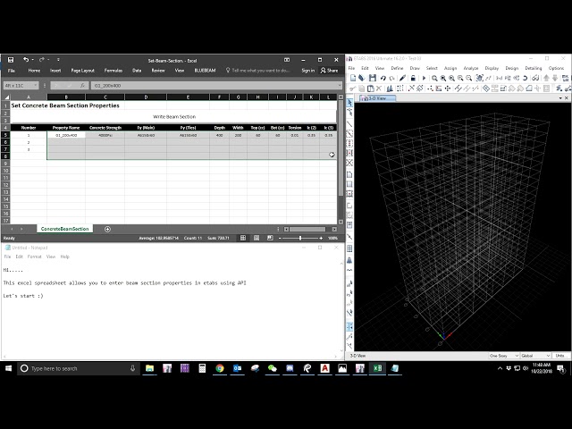 ETABS API - Create Beam Section Properties
