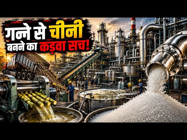 गन्ने से चीनी कैसे बनती है 🍚 | How Sugar is Made in Factory | Sugar Manufacturing Process