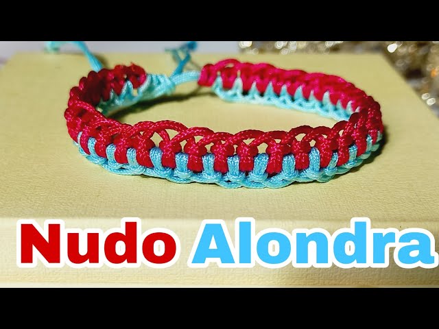Pulsera Nudo alondra/Nudo alondra/ Técnica de Macrame💯