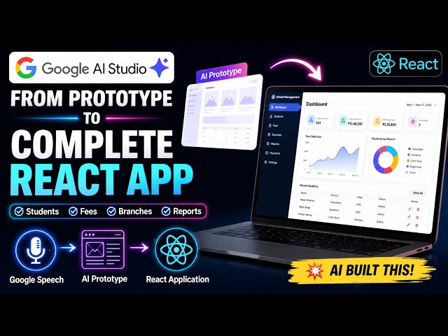 From Prototype to React App with Google AI Studio | Google Stitch
