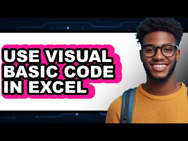 How to Use Visual Basic Code in Excel (only Way)