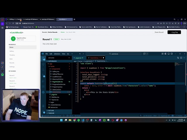 Developing CatchBlock, it'll be a #100DaysOfCode dashbaord