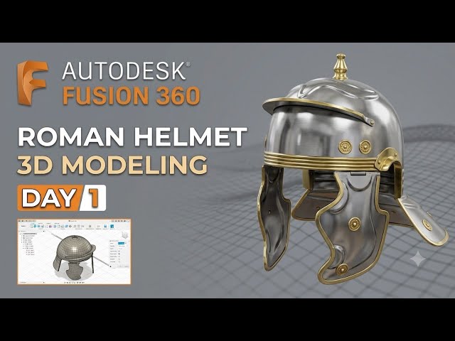 Recreating a Historical Roman Helmet in Fusion 360 from Scratch | Day 1