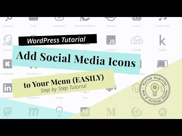Add Social Media Icons to WordPress Menu