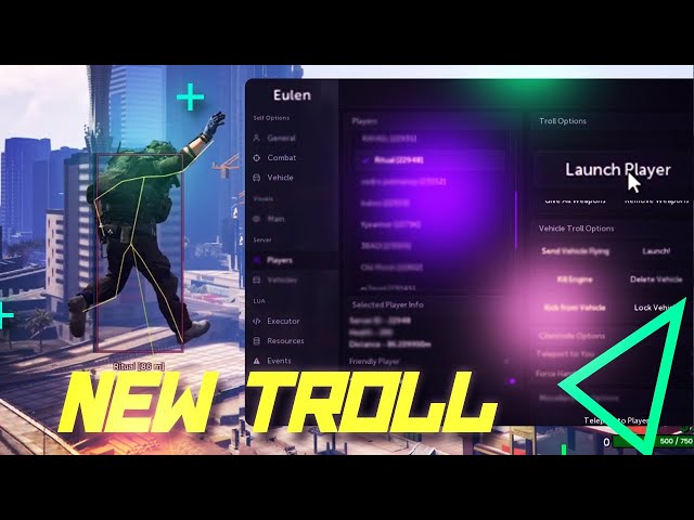 New Troll ⚡ Launch Player | FiveM Eulen Cheats - Lua Executor Trigger Logger Aimbot AC Bypass
