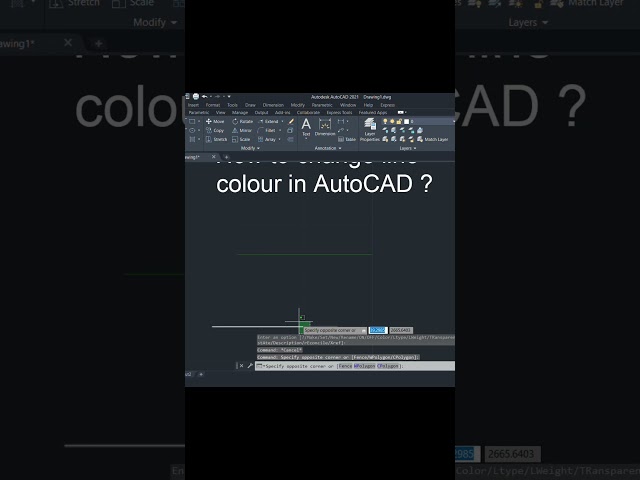 AutoCAD Tutorials | How to change line colour | AutoCAD practice for beginners #autocad #cad #shorts