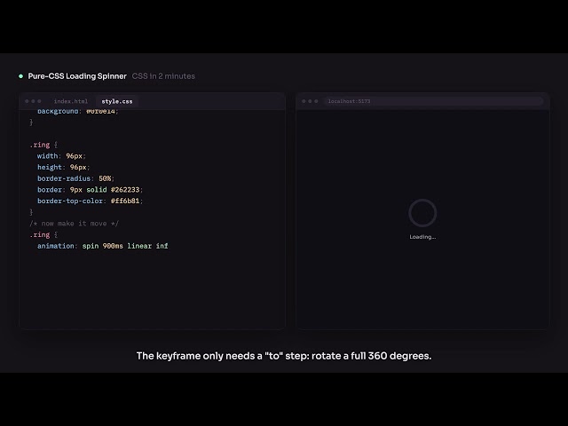 How to Make a Circular CSS Loading Spinner Animation