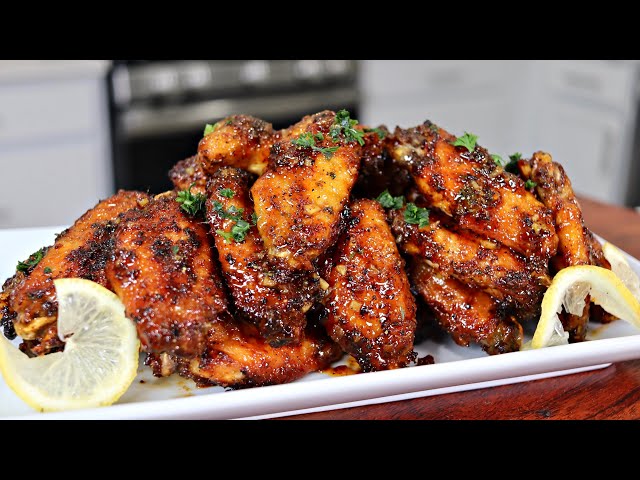 The MOST Addictive Wet Lemon Pepper Wings 🤤 | Air Fryer Recipe | Wingstop Who?!