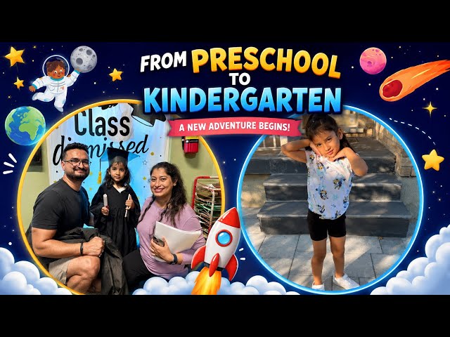 From Preschool Graduation to First Day of Kindergarten in Canada 🇨🇦| Back to School | theMountainFam