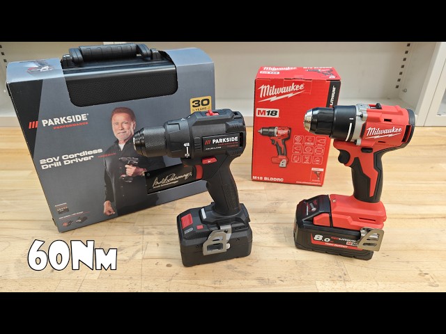 Arnold's Parkside Performance 60Nm Drill vs Milwaukee 60Nm 
