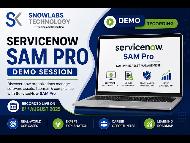 ServiceNow SAM Pro Demo | Software Asset Management, Licensing & Optimization