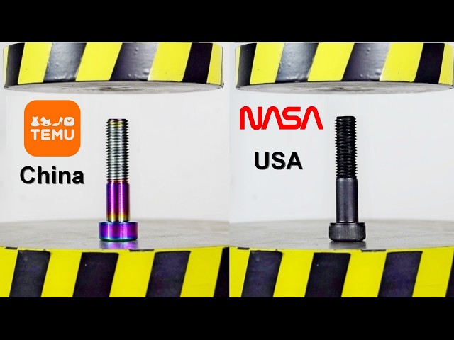 Hydraulic Press vs. Bolts from TEMU and NASA