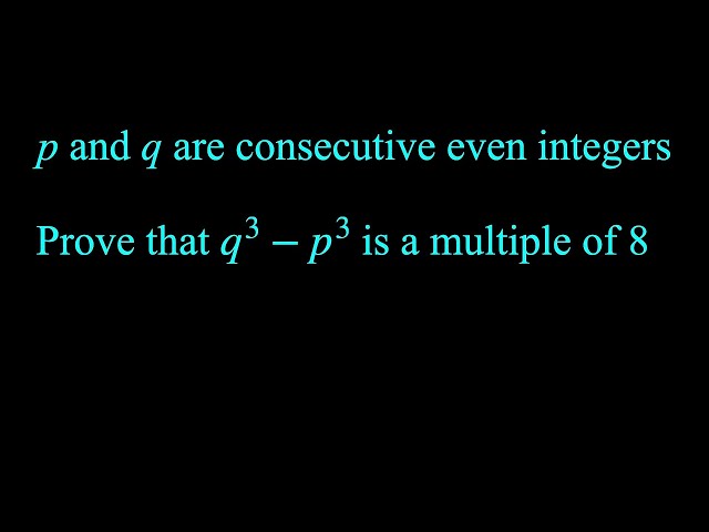 AS level Mathematics - direct proof example