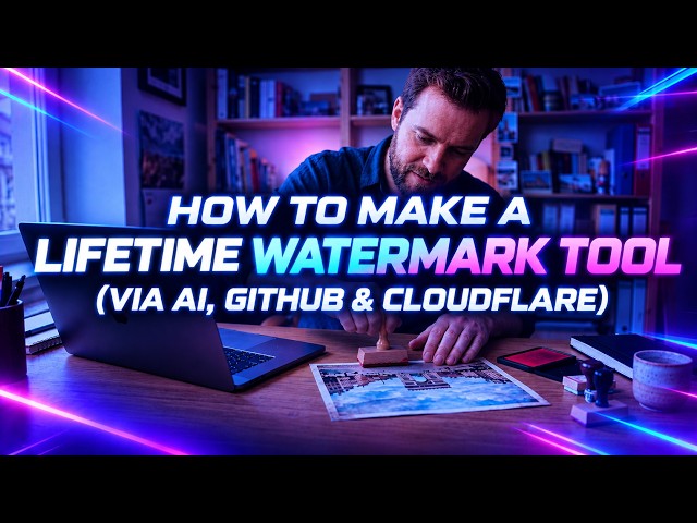 How to Make a Lifetime Watermark Tool (via AI, GitHub & Cloudflare)