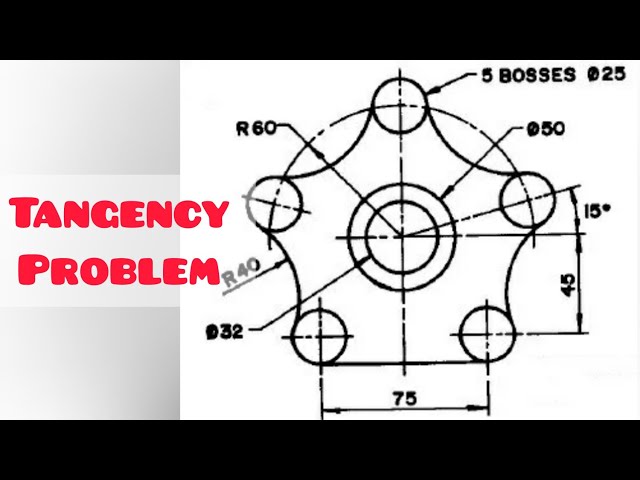 TANGENCY PROBLEMS in | Technical drawing | Engineering drawing
