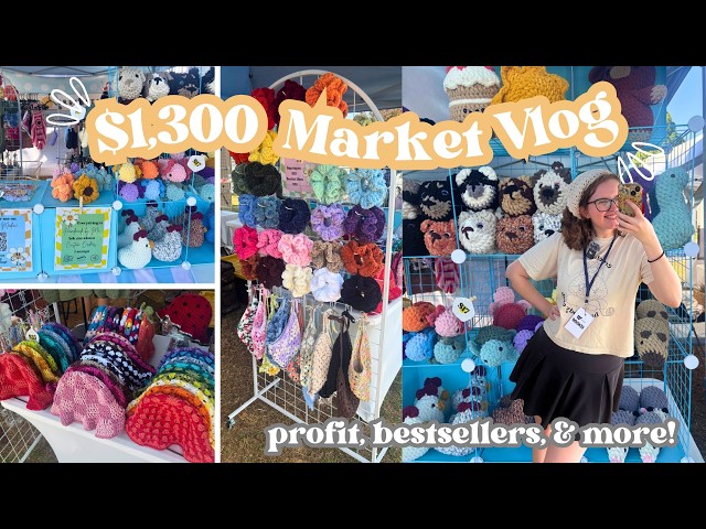 Slow but Successful Market as a Handmade Small Business Owner | Crochet Vendor Market Vlog