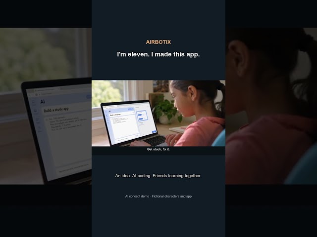 I'm eleven. I made this app. | Airbotix AI coding