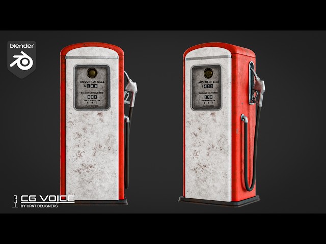 Vintage Fuel Pump Modeling in Blender | Hard Surface Modeling | Game-Ready Prop