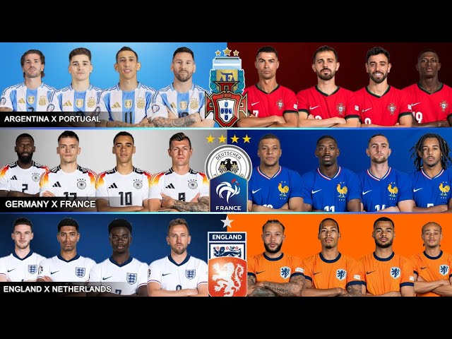 Argentina & Portugal vs France & Germany vs England & Netherlands - Ultimate Football Comparison⚽💪