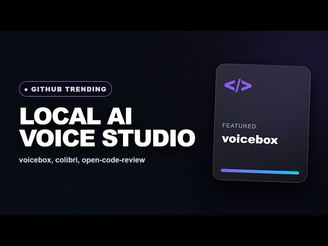 Top 5 GitHub Today: Open-Source AI Voice Studio
