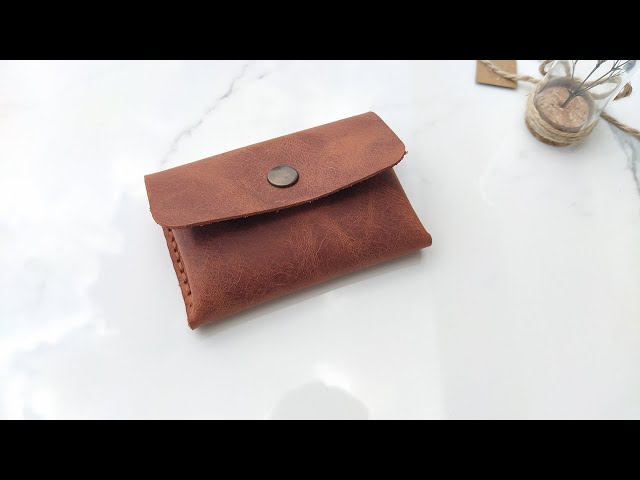 Mini Leather Wallet Pdf Pattern, Small Leather Credit Card Holder Template