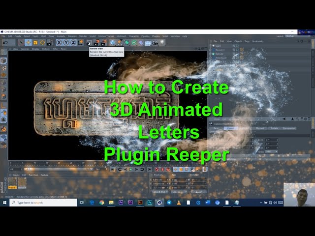 How to animate letter in 3d by using Reeper Plug in