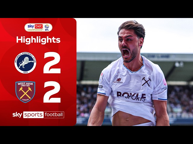 10-player Hammers salvage draw in FIERY derby! | Millwall vs West Ham | EFL Highlights