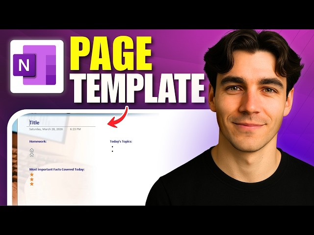 How To Customise A Page Template In OneNote (Tutorial 2026)