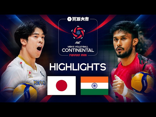 Japan 🇯🇵 vs. India 🇮🇳 - Quarter Final | AVC Men's Continental Championships 2026 | Highlights