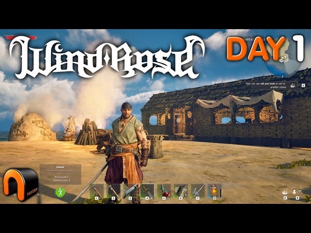 Beginning WINDROSE A Pirate Survival - The First Island! DAY 1