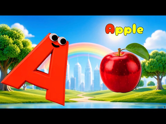 🍎 ABC Phonics Song | A for Apple | Learn Letter Sounds Fast