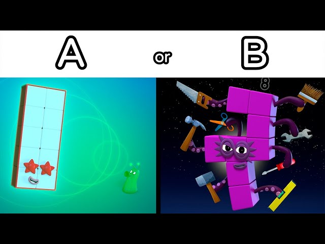 Escoge A o B | Juegos para niños | Bloques numéricos y letras | Numberblocks en español