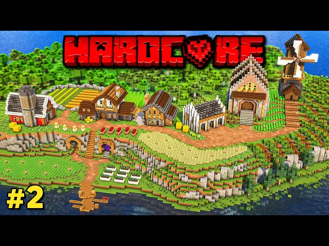 I Built the Perfect Cozy Village in Hardcore Minecraft!