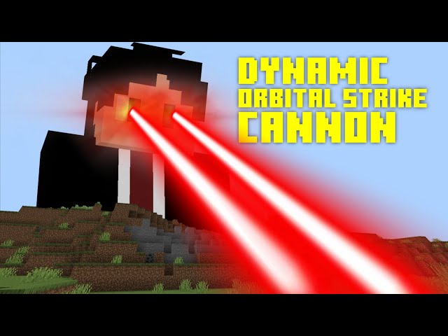 Minecraft Bedrock: Dynamic Orbital Strike Cannon